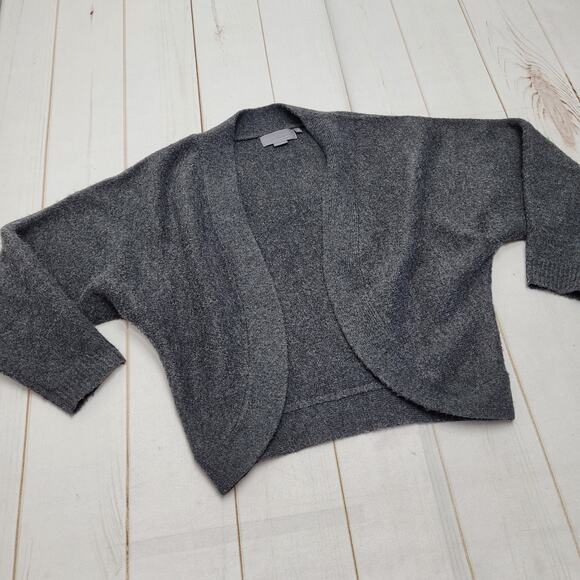 Anthropologie Rhea cropped gray cardigan cocoon sweater - Picture 1 of 10